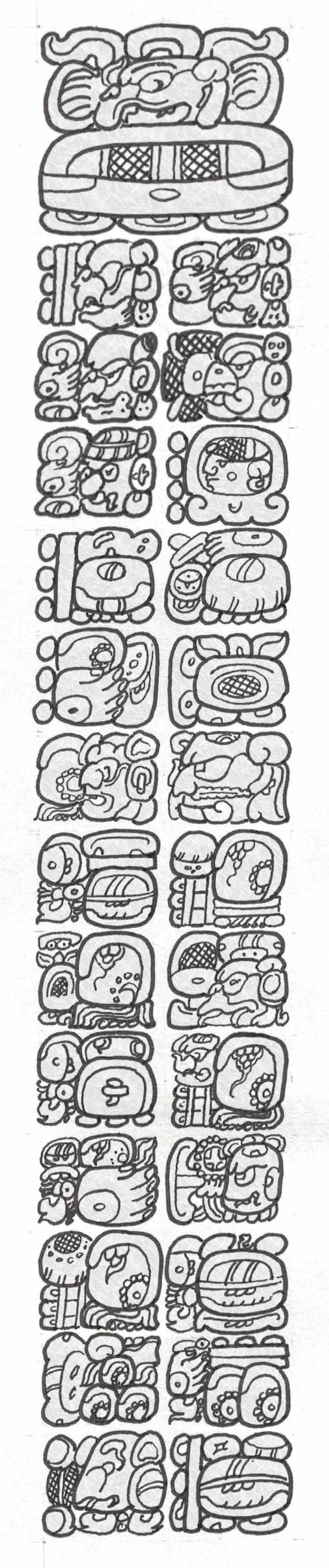 Series of hieroglyphics