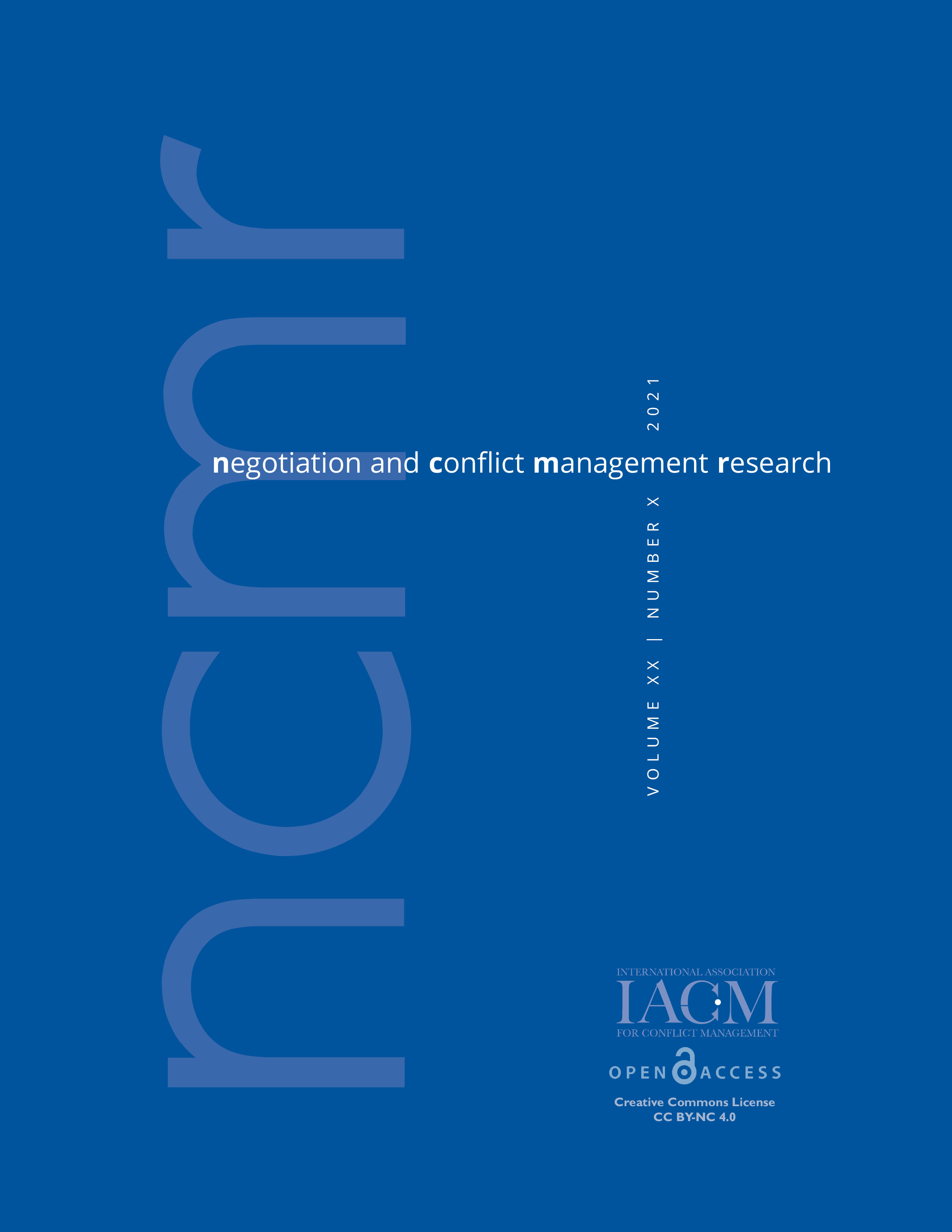 Negotiation and Conflict Management Research